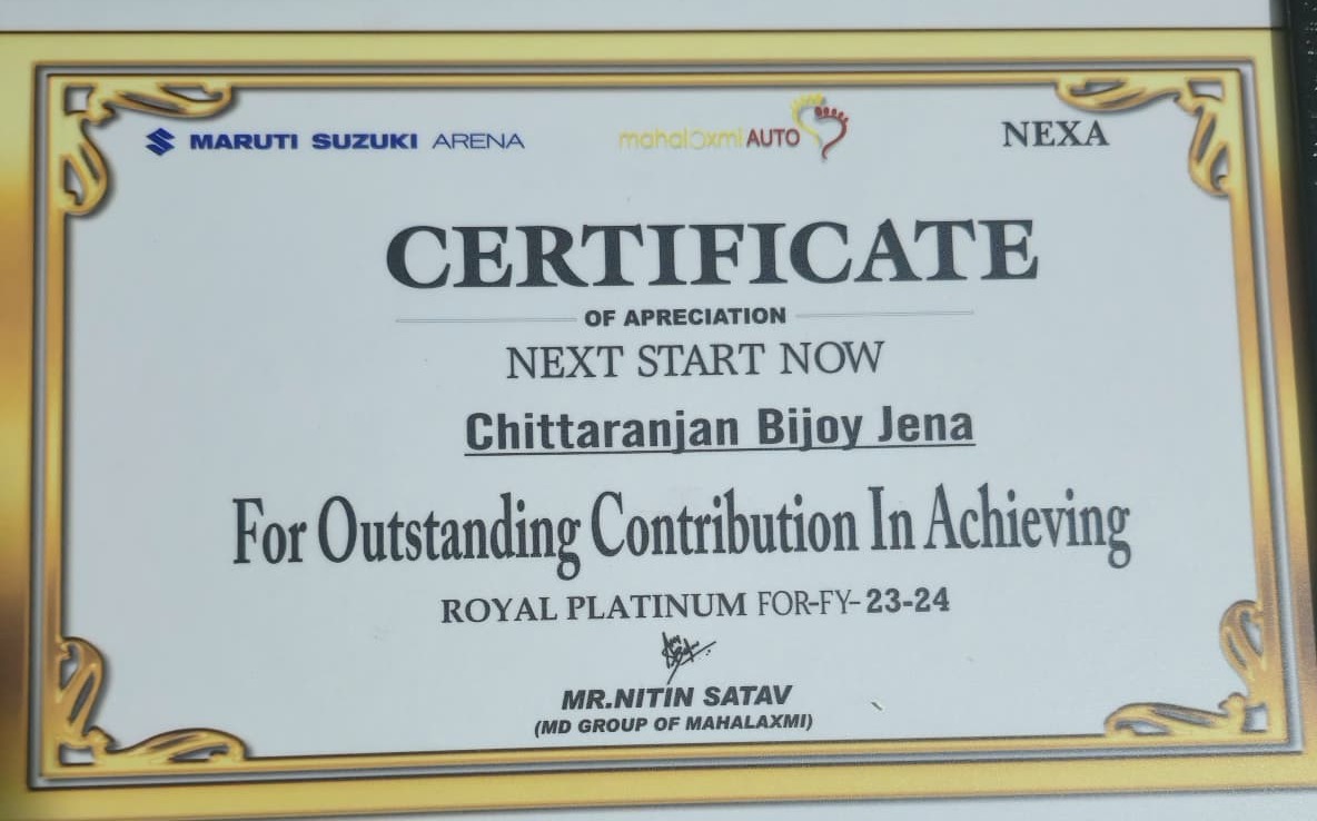 Maruti Suzuki (Mahalaxmi Auto) — outstanding contribution, FY 2023–24